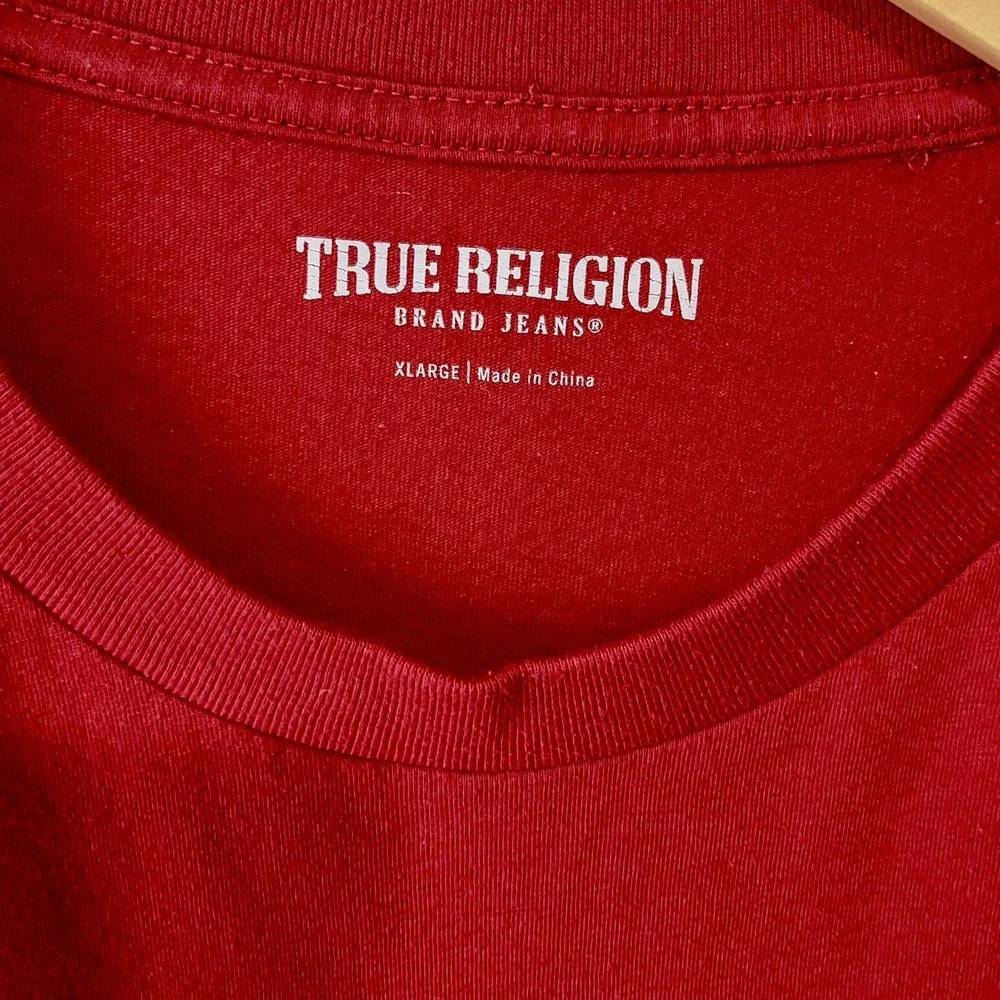 True Religion Red‎ Buddha Tee T-Shirt Size Men's XL